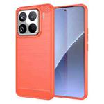 For Xiaomi 15 Pro Carbon Fiber Brushed Texture TPU Phone Case(Red)