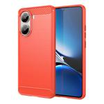 For Xiaomi Poco X7 Pro Carbon Fiber Brushed Texture TPU Phone Case(Red)