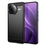 For Xiaomi Poco F7 Pro Carbon Fiber Brushed Texture TPU Phone Case(Black)