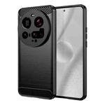 For Xiaomi 15 Ultra Carbon Fiber Brushed Texture TPU Phone Case(Black)