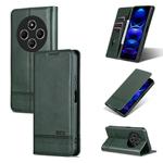 For Redmi 14C 4G AZNS Magnetic Calf Texture Flip Leather Phone Case(Dark Green)