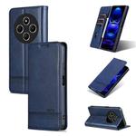 For Redmi 14C 4G AZNS Magnetic Calf Texture Flip Leather Phone Case(Dark Blue)