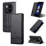 For Redmi Note 14 Pro 5G AZNS Magnetic Calf Texture Flip Leather Phone Case(Black)