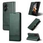 For Redmi Turbo 4 Pro AZNS Magnetic Calf Texture Flip Leather Phone Case(Dark Green)