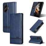 For Redmi Turbo 4 Pro AZNS Magnetic Calf Texture Flip Leather Phone Case(Dark Blue)