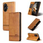 For Redmi Turbo 4 Pro AZNS Magnetic Calf Texture Flip Leather Phone Case(Light Brown)
