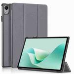 For Huawei MatePad 11.5S Custer Texture 3-Fold Holder Smart Leather Tablet Case(Grey)