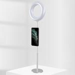 Live Broadcast Fill Light Selfie Light Magnetic Mobile Phone Holder Bracket, Style:One Phone Version(Silver)