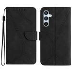 For Samsung Galaxy S25 5G Stitching Embossed Leather Phone Case(Black)