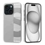 For iPhone 15 Plus Silicone Wristband Holder Phone Case(Matte Clear)