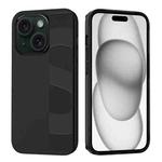 For iPhone 15 Plus Silicone Wristband Holder Phone Case(Black)