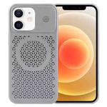 For iPhone 12 Pure Color Honeycomb Aromatherapy MagSafe Phone Case(Grey)