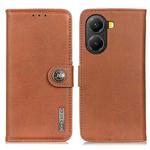 For Redmi Turbo 4 KHAZNEH Cowhide Texture Horizontal Flip Leather Phone Case(Brown)