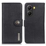 For Redmi Turbo 4 KHAZNEH Cowhide Texture Horizontal Flip Leather Phone Case(Black)