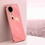 For vivo S19 XINLI Straight 6D Plating Gold Edge TPU Phone Case(Hawthorn Red)