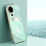 For vivo S19 Pro XINLI Straight 6D Plating Gold Edge TPU Phone Case(Mint Green)