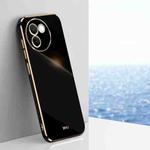 For vivo V30E XINLI Straight Edge 6D Electroplate TPU Phone Case(Black)