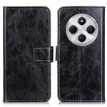 For Redmi 14C 4G Retro Crazy Horse Texture Leather Phone Case(Black)