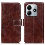 For Redmi Note 14 4G Retro Crazy Horse Texture Leather Phone Case(Brown)
