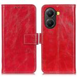 For Redmi Turbo 4 Retro Crazy Horse Texture Leather Phone Case(Red)