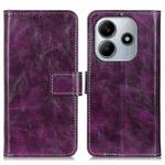 For Redmi Note 14 4G 164.84mm Retro Crazy Horse Texture Leather Phone Case(Purple)
