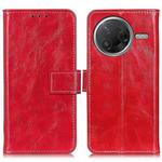 For Redmi K80 / K80 Pro Retro Crazy Horse Texture Leather Phone Case(Red)