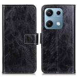 For Redmi Note 14S 4G Retro Crazy Horse Texture Leather Phone Case(Black)