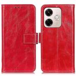 For Redmi 13x Retro Crazy Horse Texture Leather Phone Case(Red)