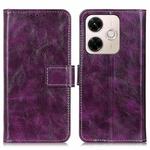 For Redmi 13x Retro Crazy Horse Texture Leather Phone Case(Purple)