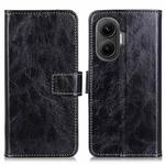 For Redmi Turbo 4 Pro Retro Crazy Horse Texture Leather Phone Case(Black)