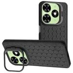 For Infinix Smart 8 Honeycomb Radiating Lens Holder TPU Phone Case(Black)