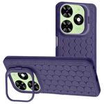For Infinix Smart 8 Honeycomb Radiating Lens Holder TPU Phone Case(Purple)