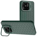 For Xiaomi Redmi 10C Honeycomb Radiating Lens Holder TPU Phone Case(Green)