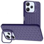 For Xiaomi Redmi 12 4G Honeycomb Radiating Lens Holder TPU Phone Case(Purple)