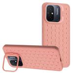 For Xiaomi Redmi 12C Honeycomb Radiating Lens Holder TPU Phone Case(Pink)