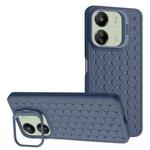 For Xiaomi Redmi 13C Honeycomb Radiating Lens Holder TPU Phone Case(Blue)