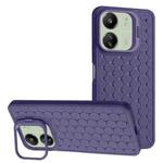 For Xiaomi Redmi 13C Honeycomb Radiating Lens Holder TPU Phone Case(Purple)