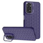 For Xiaomi Redmi Note 11 Pro Honeycomb Radiating Lens Holder TPU Phone Case(Purple)