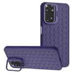 For Xiaomi Redmi Note 12 Pro 4G Honeycomb Radiating Lens Holder TPU Phone Case(Purple)