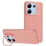 For Xiaomi Redmi Note 13 4G Honeycomb Radiating Lens Holder TPU Phone Case(Pink)