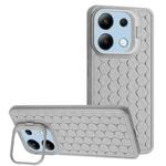 For Xiaomi Redmi Note 13 4G Honeycomb Radiating Lens Holder TPU Phone Case(Grey)