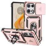 For Motorola Moto G 5G 2025 Sliding Camshield Holder Phone Case(Rose Gold)