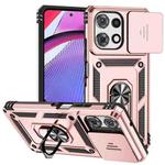 For Motorola Moto G Play 2025 / G Power 2025 Sliding Camshield Holder Phone Case(Rose Gold)