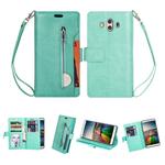For Huawei Mate 10 Multifunctional Zipper Horizontal Flip Leather Case with Holder & Wallet & 9 Card Slots & Lanyard(Mint Green)