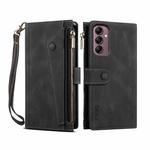 For Samsung Galaxy S25+ 5G ESEBLE Retro Frosted RFID Flip Leather Phone Case(Black)