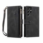 For Samsung Galaxy S25 Ultra 5G ESEBLE Retro Frosted RFID Flip Leather Phone Case(Black)