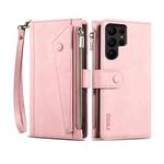 For Samsung Galaxy S24 Ultra 5G ESEBLE Retro Frosted RFID Flip Leather Phone Case(Rose Gold)