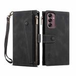 For Samsung Galaxy S25 FE 5G ESEBLE Retro Frosted RFID Flip Leather Phone Case(Black)