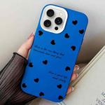 For iPhone 15 Pro Max Love Hearts PC Hybrid TPU Phone Case(Blue)