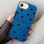 For iPhone 7 / 8 / SE 2022 Love Hearts PC Hybrid TPU Phone Case(Royal Blue)